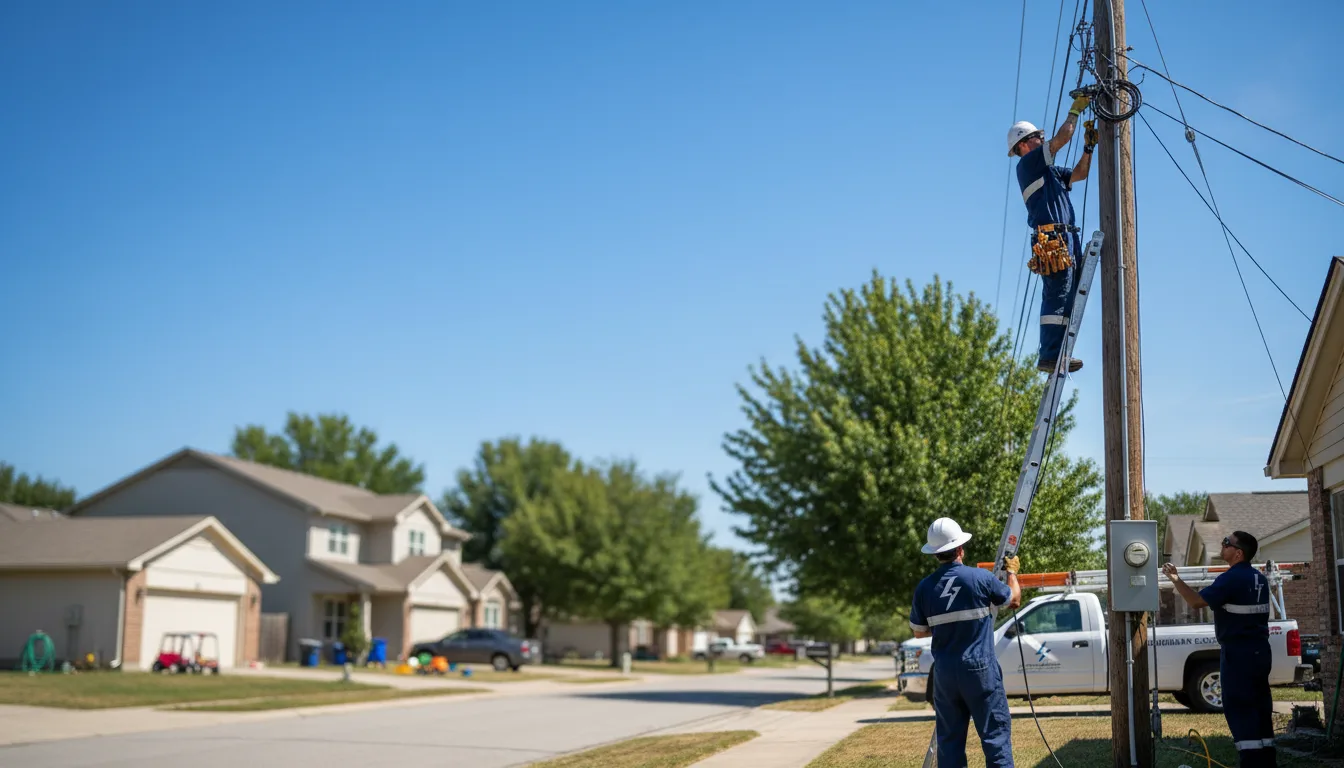 Residential electrician providing installation services in Athens, TX